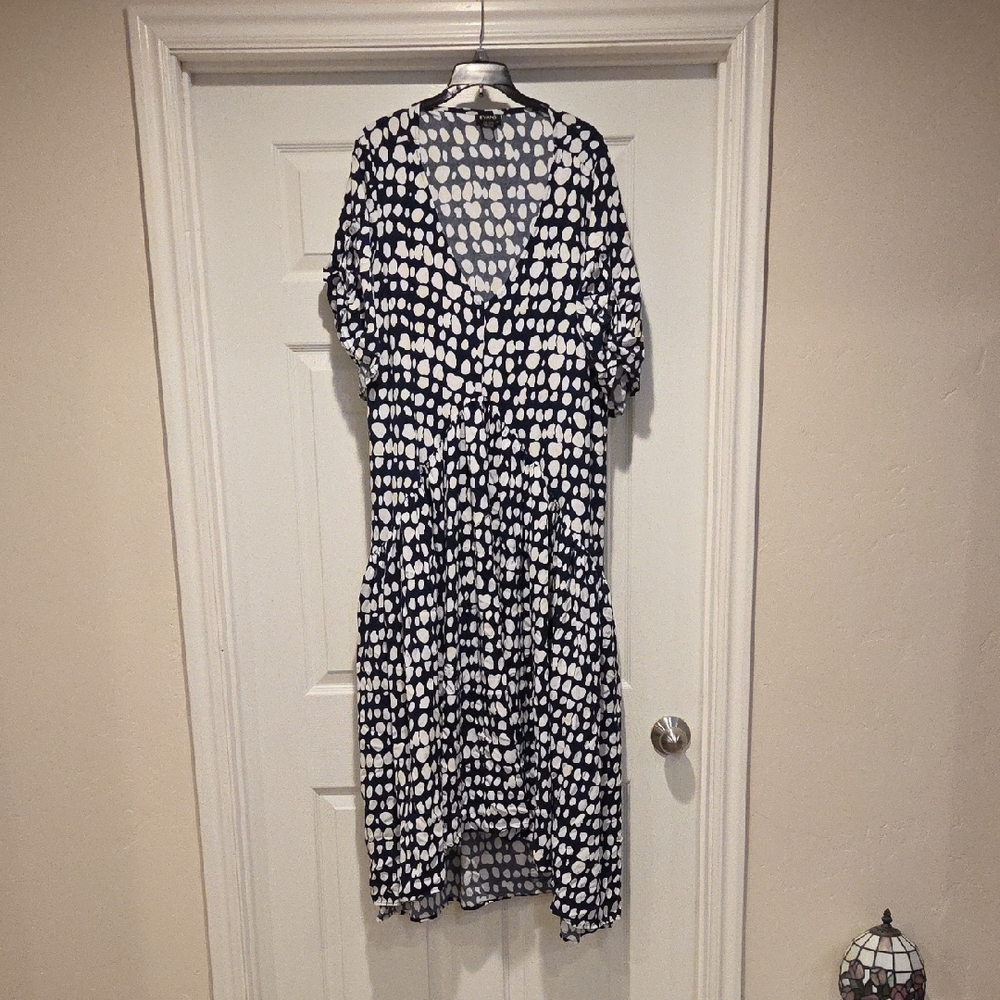 Evans Black and White High Low Dress
